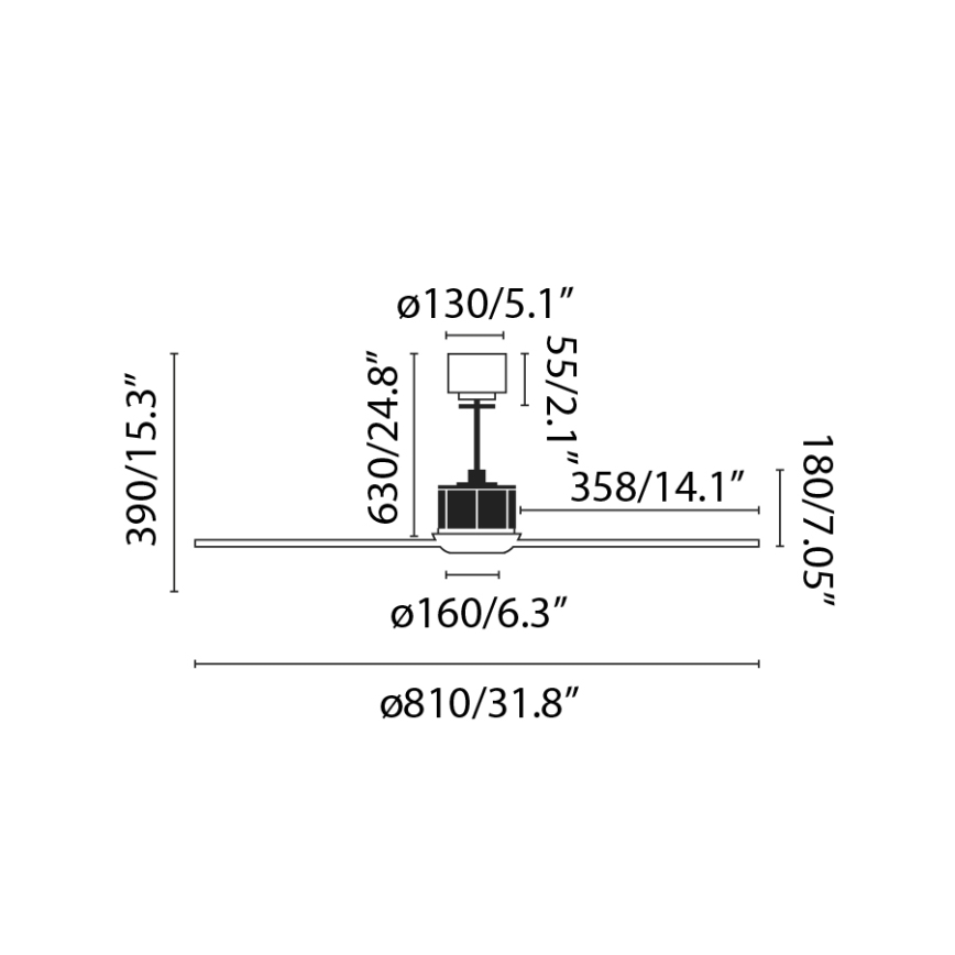 FARO 33425 - Lubinis ventiliatorius JUSTFAN