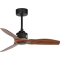 FARO 33425WT - Lubų ventiliatorius JUST FAN S skersmuo 81 cm ruda/juoda Wi-Fi Tuya + nuotolinis pultelis