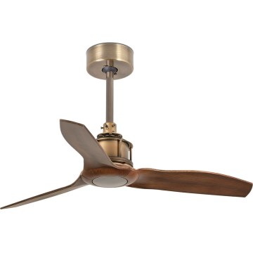 FARO 33428WT - Lubų ventiliatorius JUST FAN S, skersmuo 81 cm, ruda/žalvarinė, Wi-Fi Tuya + nuotolinio valdymo pultas