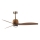 FARO 334361N - Reguliuojamas LED lubų ventiliatorius WEAVER M LED/16W/230V Ø128 cm ruda/žalvaris + nuotolinis valdymas