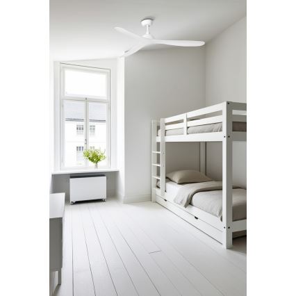 FARO 33446WT - Lubinis ventiliatorius GOTLAND L balta diametras 132 cm Wi-Fi Tuya + nuotolinio valdymo pultas