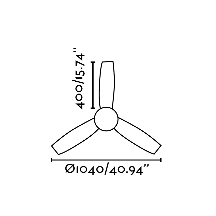 FARO 33454 - Lubinis ventiliatorius MINI UFO 2xE27/15W/230V