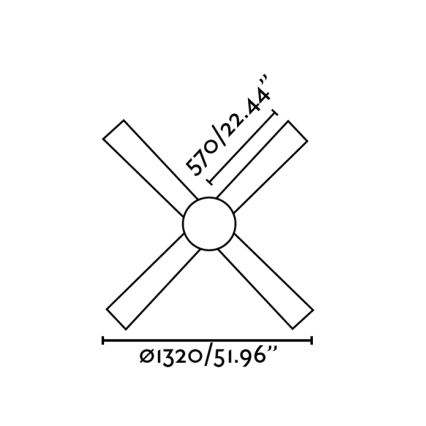 FARO 33470 - Lubinis ventiliatorius PALK 2xE14/40W/230V + nuotolinio valdymo pultas