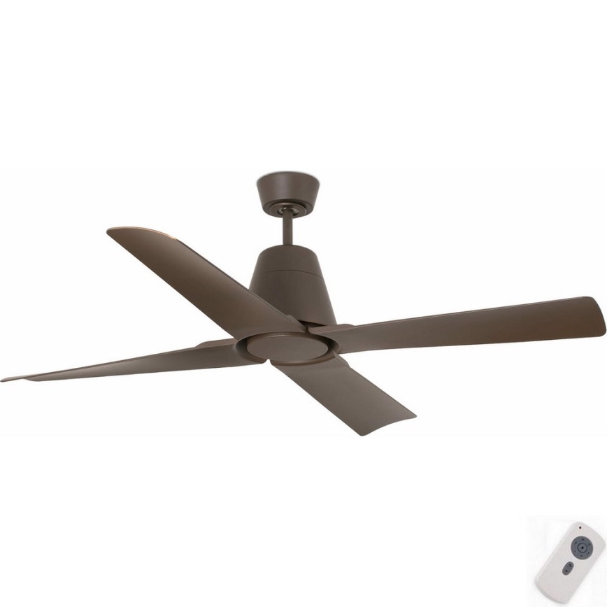 FARO 33490 - Lubinis ventiliatorius TYPHOON IP44 rudas + nuotolinio valdymo pultas