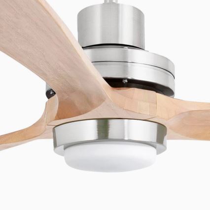 FARO 33505DC - LED lubinis ventiliatorius LANTAU XL LED/15W/230V medis/matinis chromas diametras 168 cm + nuotolinio valdymo pultas