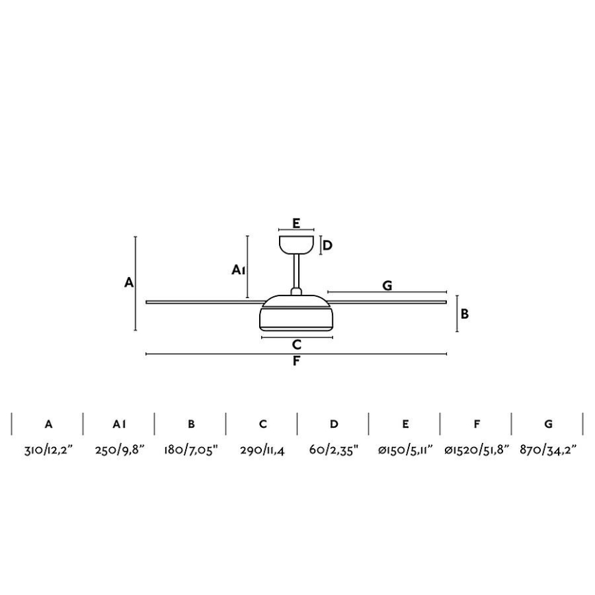 FARO 33549 - LED reguliuojamas lubų ventiliatorius VULCANO LED/25W/230V baltas, skersmuo 152 cm + nuotolinio valdymo pultas