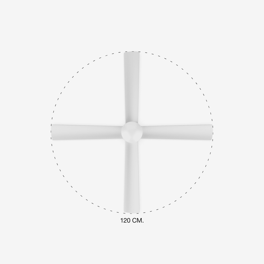 FARO 33756 - LED lubinis ventiliatorius FRASER LED/16W/230V balta + nuotolinio valdymo pultas