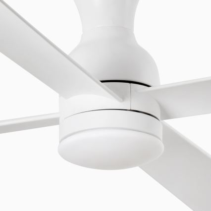 FARO 33756WT - LED lubinis ventiliatorius FRASER XL LED/16W/230V balta diametras 120 cm Wi-Fi Tuya + nuotolinio valdymo pultas