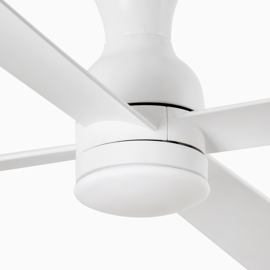 FARO 33756WT - LED lubinis ventiliatorius FRASER XL LED/16W/230V balta diametras 120 cm Wi-Fi Tuya + nuotolinio valdymo pultas