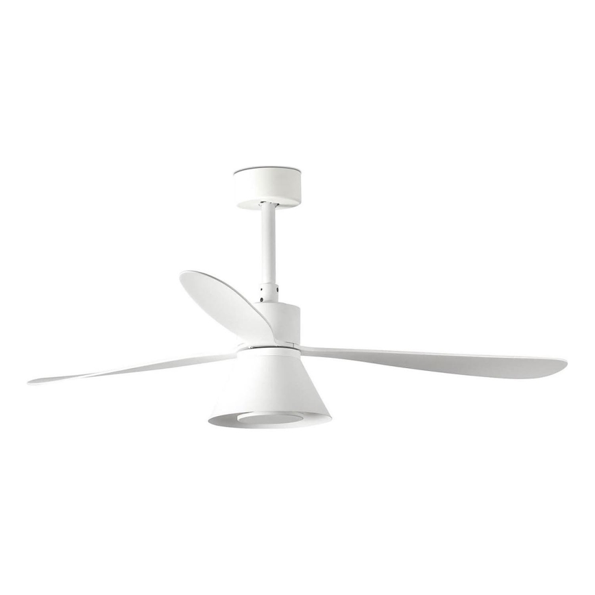 FARO 33760WT-22 - LED Dimminginis lubų ventiliatorius AMELIA L CONE LED/20W/230V 2700/3500/5000K baltas pr. 132 cm Wi-Fi Tuya + nuotolinis valdymas