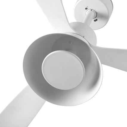 FARO 33760WT-22 - LED Reguliuojamas lubinis ventiliatorius AMELIA L CONE LED/20W/230V 2700/3500/5000K balta diametras 132 cm Wi-Fi Tuya + nuotolinio valdymo pultas