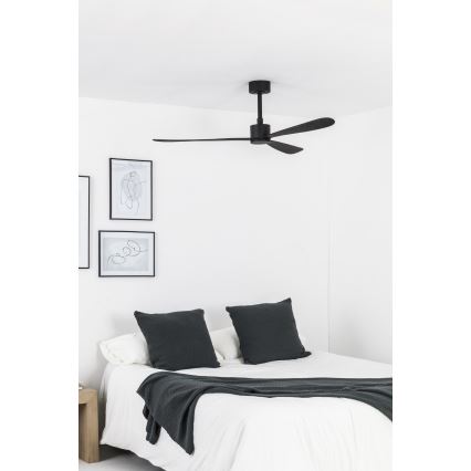 FARO 33761WT - Lubinis ventiliatorius AMELIA L juoda diametras 132 cm Wi-Fi Tuya + nuotolinio valdymo pultas