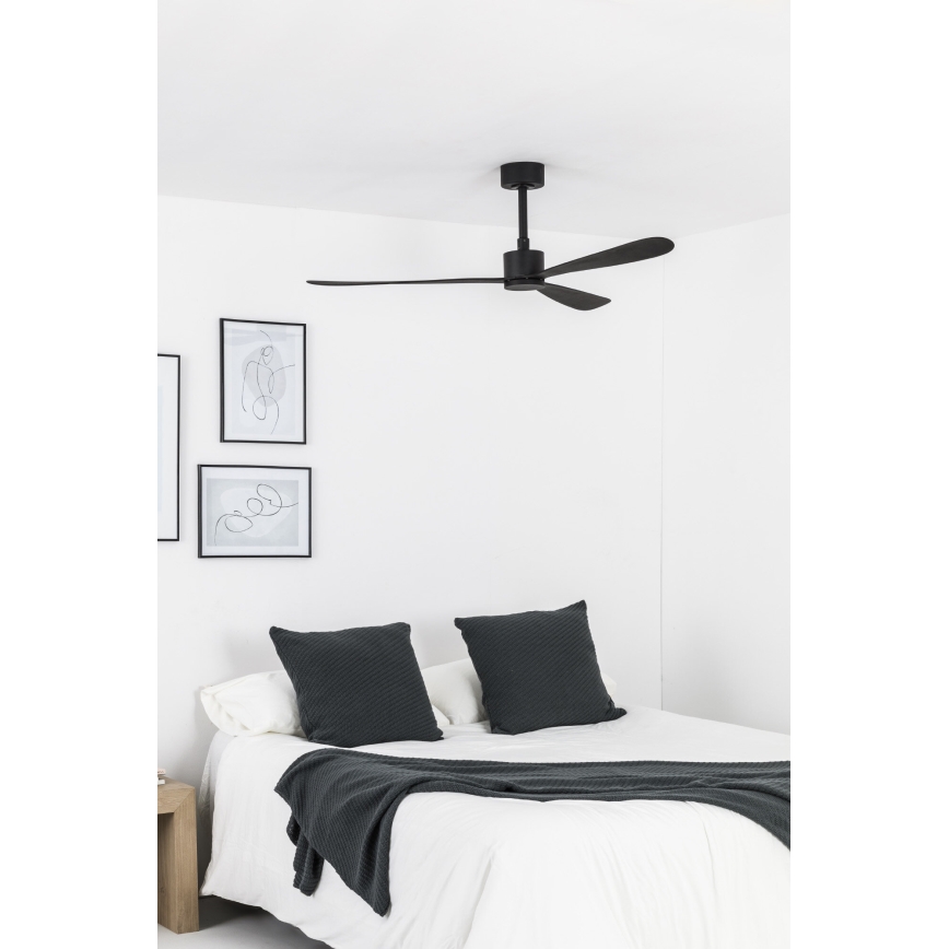 FARO 33761WT - Lubinis ventiliatorius AMELIA L juoda diametras 132 cm Wi-Fi Tuya + nuotolinio valdymo pultas