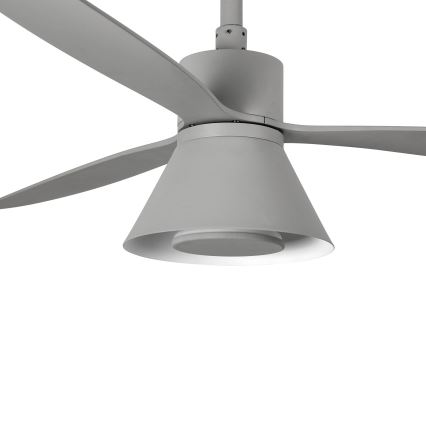 FARO 33762WT-24 - LED Reguliuojamas lubinis ventiliatorius AMELIA L CONE LED/20W/230V 2700/3500/5000K pilka diametras 132 cm Wi-Fi Tuya + nuotolinio valdymo pultas