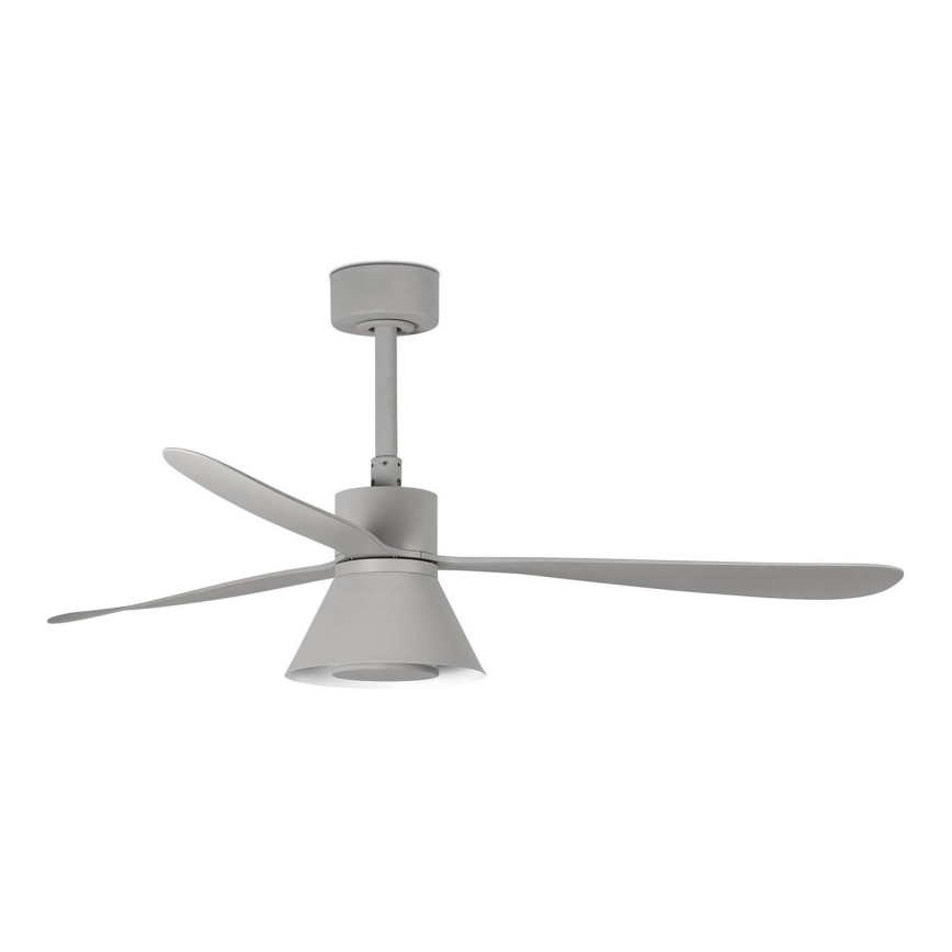 FARO 33762WT-24 - LED Reguliuojamas lubinis ventiliatorius AMELIA L CONE LED/20W/230V 2700/3500/5000K pilka diametras 132 cm Wi-Fi Tuya + nuotolinio valdymo pultas