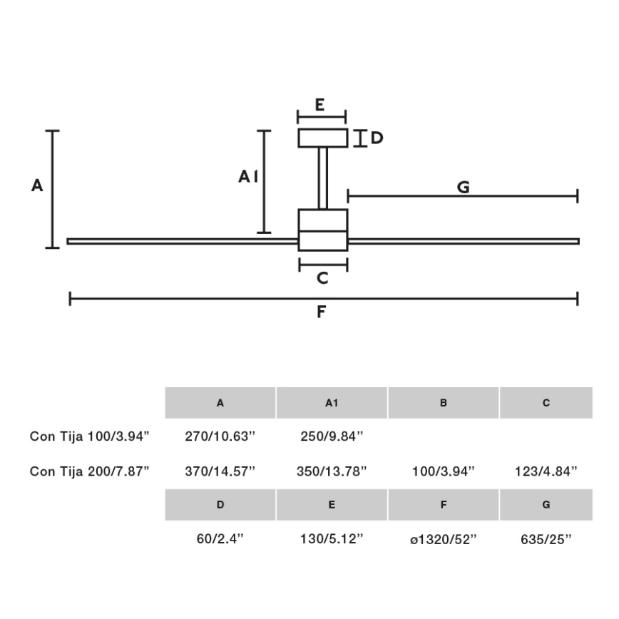 FARO 33762WT - Lubinis ventiliatorius AMELIA L pilka diametras 132 cm Wi-Fi Tuya + nuotolinio valdymo pultas