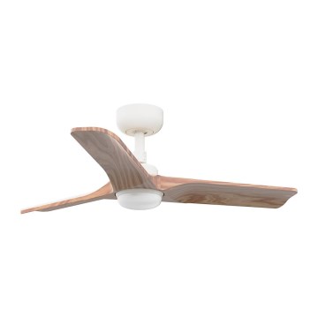 FARO 33805-1TW - LED Pritemdomas lubinis ventiliatorius HEYWOOD S LED/10W/230V 2700/4000/6000K medinis/baltas d. 90 cm + nuotolinio valdymo pultas