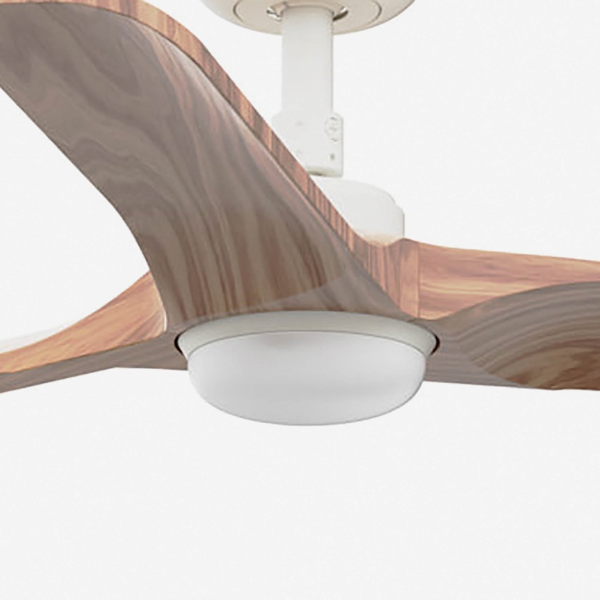 FARO 33805-1TW - LED Pritemdomas lubinis ventiliatorius HEYWOOD S LED/10W/230V 2700/4000/6000K medinis/baltas d. 90 cm + nuotolinio valdymo pultas