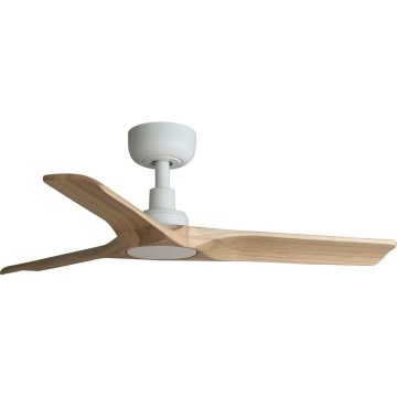 FARO 33805WT - Lubinis ventiliatorius HEYWOOD S medis/balta diametras 90 cm Wi-Fi Tuya + nuotolinio valdymo pultas