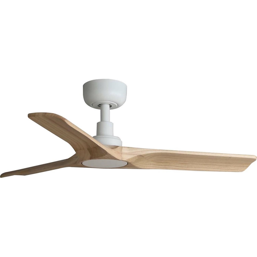 FARO 33805WT - Lubinis ventiliatorius HEYWOOD S medis/balta diametras 90 cm Wi-Fi Tuya + nuotolinio valdymo pultas