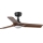 FARO 33806WT1S - dimeriuojamas LED lubinis ventiliatorius HEYWOOD S su LED/10 W/230 V 2700/3000/4000 K, skersmuo 90 cm, mediena/juoda, Wi‑Fi Tuya + nuotolinis valdymas