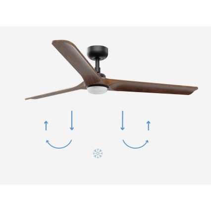 FARO 33809-1TW - LED Pritemdomas ventiliatorius HEYWOOD LED/10W/230V 2700/4000/6500K d. 132 cm + nuotolinio valdymo pultas