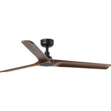 FARO 33809WT - Lubinis ventiliatorius HEYWOOD L medis/juoda diametras 132 cm Wi-Fi Tuya + nuotolinio valdymo pultas