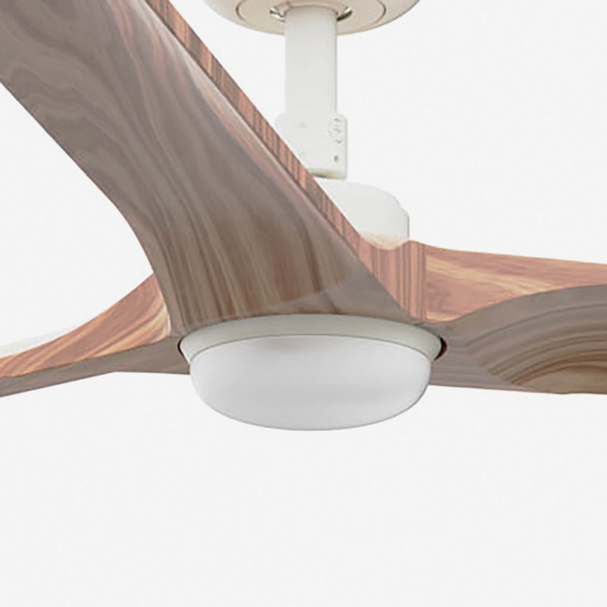 FARO 33810-1TW - LED Pritemdomas lubinis ventiliatorius HEYWOOD L LED/10W/230V 2700/4000/6000K medis/balta diametras 132 cm + nuotolinio valdymo pultas