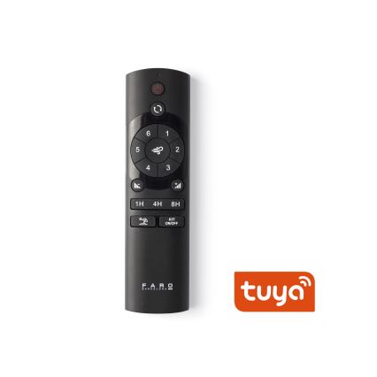 FARO 33810WT1S - LED dimeriuojamas lubinis ventiliatorius HEYWOOD L LED/10W/230V 2700/3000/4000K Ø 132 cm mediena/balta Wi-Fi Tuya + nuotolinis pultelis