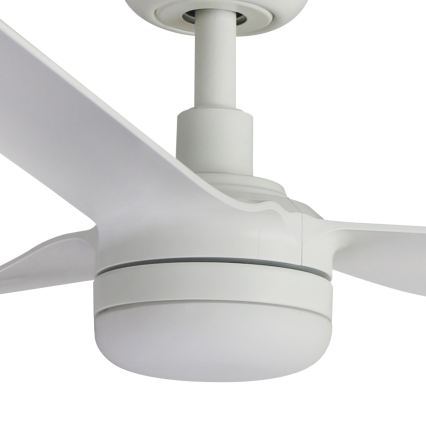 FARO 33814WT1S - Dimeriuojamas LED lubinis ventiliatorius PUNT M LED/18W/230V 2700/3000/4000K ø 132 cm balta Wi-Fi Tuya + su nuotoliniu pulteliu