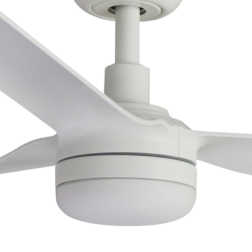 FARO 33814WT1S - Dimeriuojamas LED lubinis ventiliatorius PUNT M LED/18W/230V 2700/3000/4000K ø 132 cm balta Wi-Fi Tuya + su nuotoliniu pulteliu