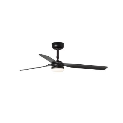 FARO 33815WT-21 - LED reguliuojamas lubų ventiliatorius PUNT M LED/18W/230V 2700/3000/4000K juodas skersm. 132 cm Wi-Fi Tuya + su nuotoliniu pulteliu