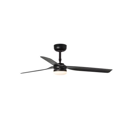 FARO 33815WT-21 - LED reguliuojamas lubų ventiliatorius PUNT M LED/18W/230V 2700/3000/4000K juodas skersm. 132 cm Wi-Fi Tuya + su nuotoliniu pulteliu