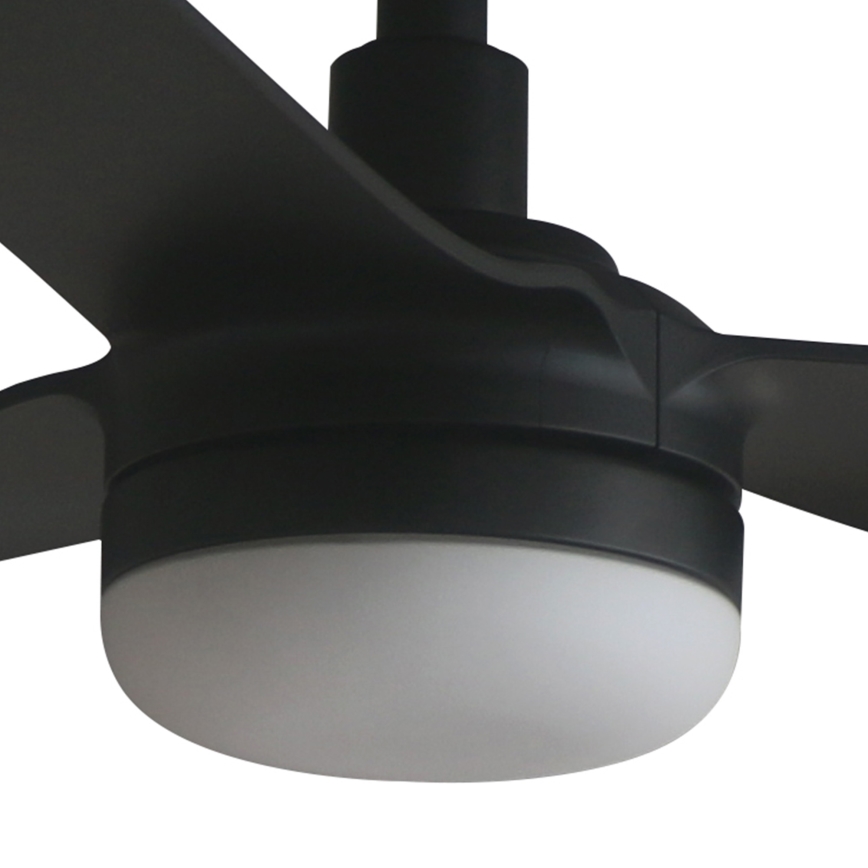 FARO 33815WT1S - reguliuojamas LED lubų ventiliatorius PUNT M LED/18W/230V 2700/3000/4000K skersmuo 132 cm juodas Wi-Fi Tuya + nuotolinis valdymas