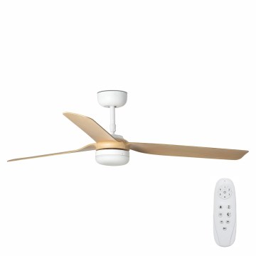 FARO 33816-20 - LED lubinis ventiliatorius PUNT LED/18W/230V Wi-Fi smėlinė/balta + nuotolinis valdymas