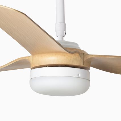 FARO 33816-20 - LED lubinis ventiliatorius PUNT LED/18W/230V Wi-Fi smėlinė/balta + nuotolinis valdymas