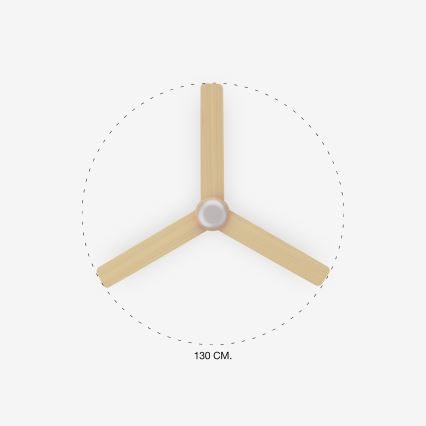 FARO 33816-20 - LED lubinis ventiliatorius PUNT LED/18W/230V Wi-Fi smėlinė/balta + nuotolinis valdymas