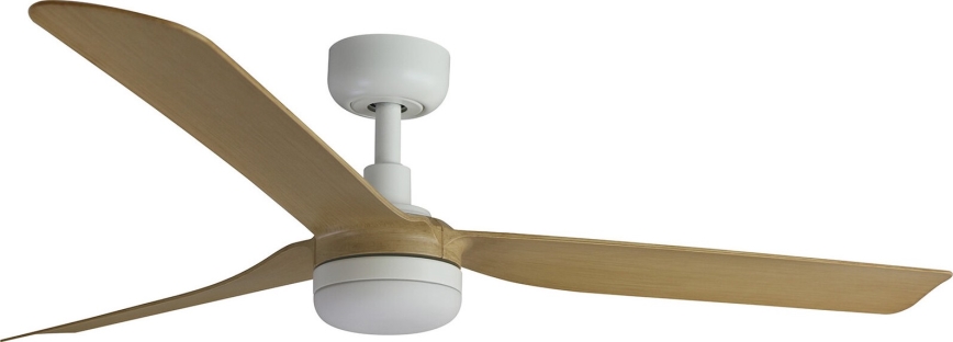FARO 33816WT-20 - LED Reguliuojamas lubinis ventiliatorius PUNT M LED/18W/230V ruda/balta diametras 132 cm Wi-Fi Tuya + nuotolinio valdymo pultas