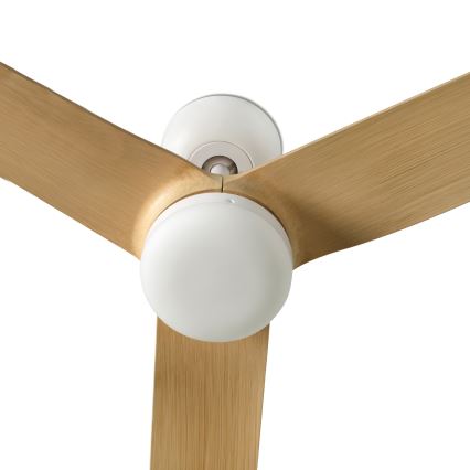FARO 33816WT - Lubinis ventiliatorius PUNT M ruda/balta diametras 132 cm Wi-Fi Tuya + nuotolinio valdymo pultas