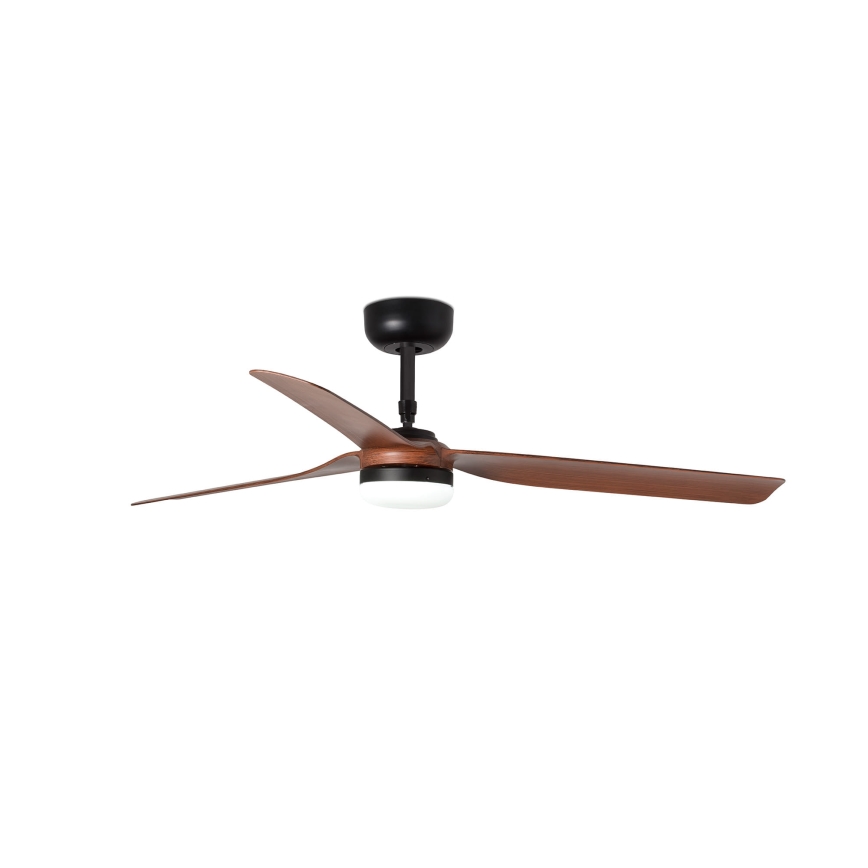 FARO 33817WT-21 - LED lubinis ventiliatorius su reguliuojama šviesa PUNT M LED/18W/230V ruda/juoda skersmuo 132 cm Wi-Fi Tuya + nuotolinis valdymas