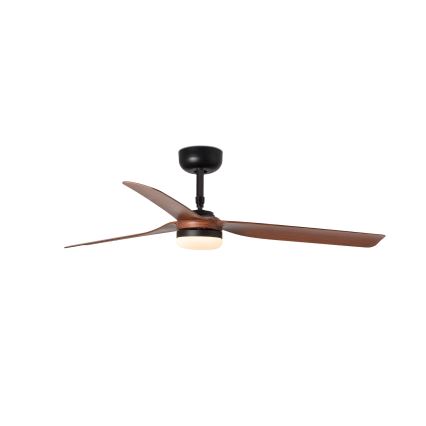 FARO 33817WT-21 - LED lubinis ventiliatorius su reguliuojama šviesa PUNT M LED/18W/230V ruda/juoda skersmuo 132 cm Wi-Fi Tuya + nuotolinis valdymas