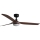FARO 33817WT1S - dimeriuojamas LED lubų ventiliatorius PUNT M LED/18W/230V 2700/3000/4000K Ø 132 cm ruda/juoda Wi-Fi Tuya + nuotolinis valdymas