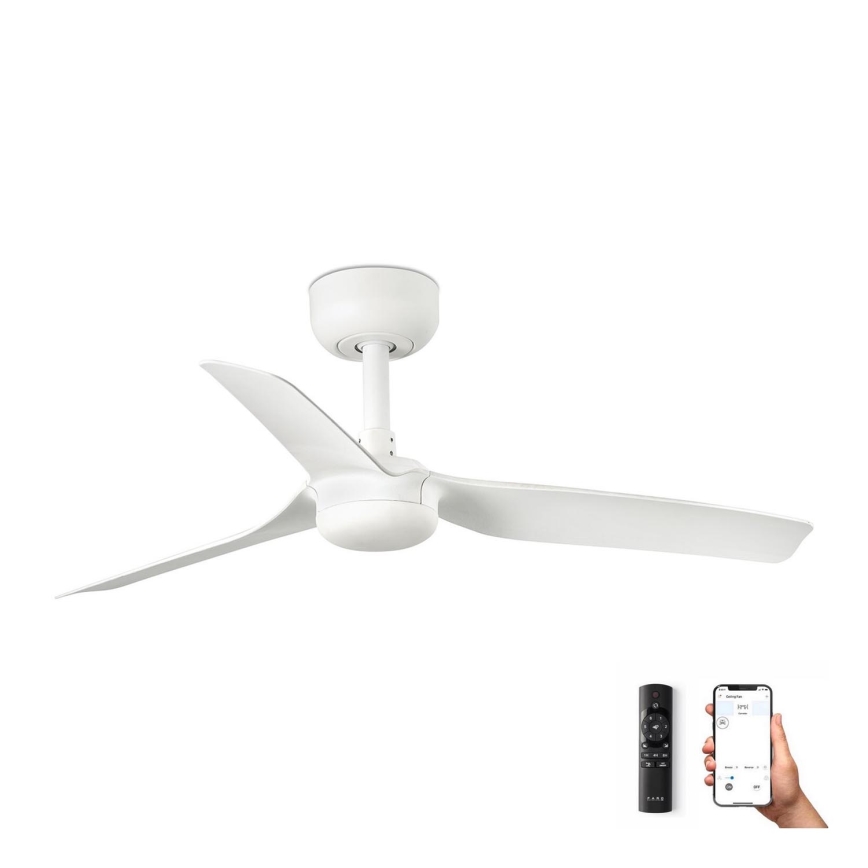 FARO 33820WP - Lubinis ventiliatorius MINI PUNT S baltas d. 90 cm SMART + valdymo pultas