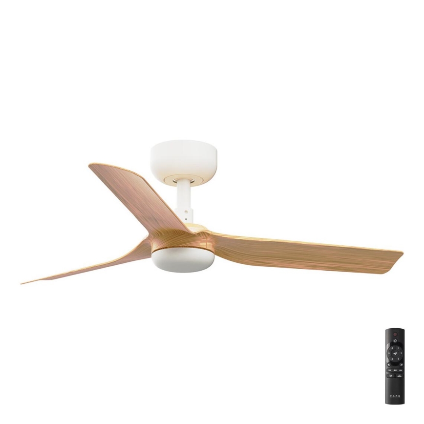 FARO 33821 - Lubinis ventiliatorius MINI PUNT S rudos/baltos spalvos, skersmuo 90 cm + nuotolinio valdymo pultas