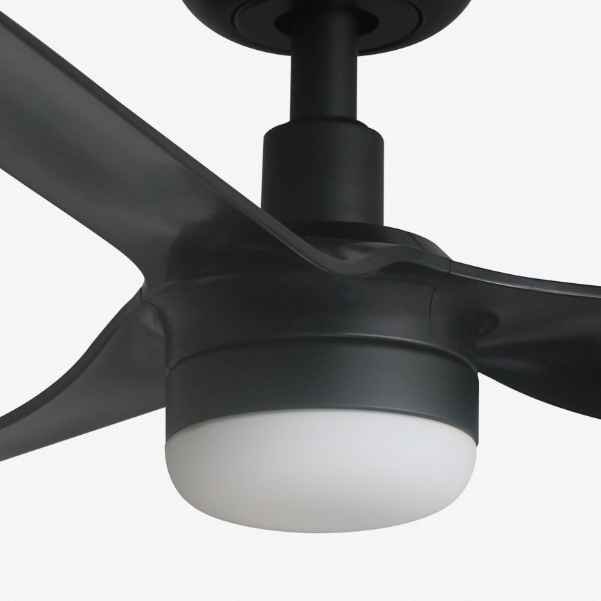 FARO 33822-1TW - LED dimeriuojamas lubinis ventiliatorius MINI PUNT S LED/10W 2700/3000/4000K juodas skersmuo 90 cm + nuotolinis valdymas