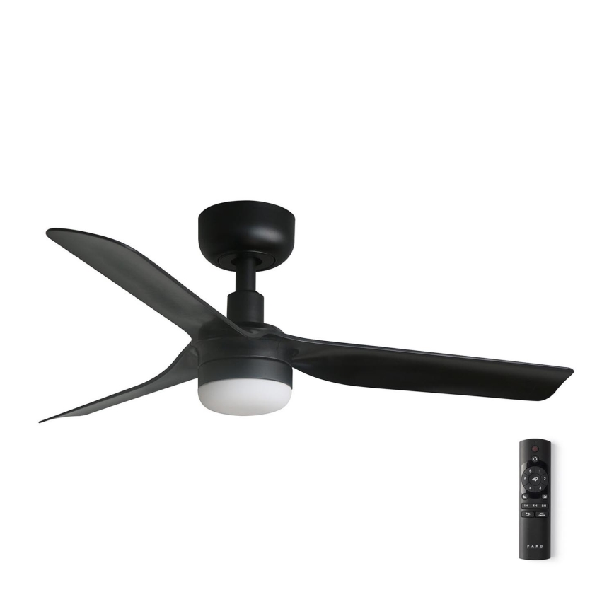 FARO 33822-1TW - LED Pritemdomas lubinis ventiliatorius MINI PUNT S LED/10W 2700/4000/6000K juodas diametras 90 cm + nuotolinio valdymo pultas