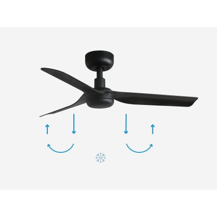 FARO 33822 - Lubinis ventiliatorius MINI PUNT S juoda diametras 90 cm + nuotolinio valdymo pultas