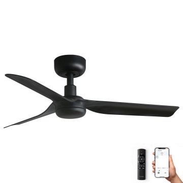 FARO 33822WP - Lubinis ventiliatorius MINI PUNT S juodas d. 90 cm SMART + valdymo pultas