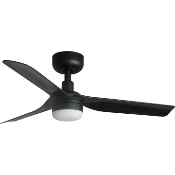 FARO 33822WT-1TW - LED Reguliuojamas lubinis ventiliatorius MINI PUNT S LED/10W/230V 2700/4000/6000K juoda diametras 90 cm Wi-Fi Tuya + nuotolinio valdymo pultas