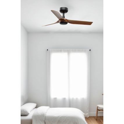 FARO 33823WT - Lubinis ventiliatorius MINI PUNT S ruda/juoda diametras 90 cm Wi-Fi Tuya + nuotolinio valdymo pultas